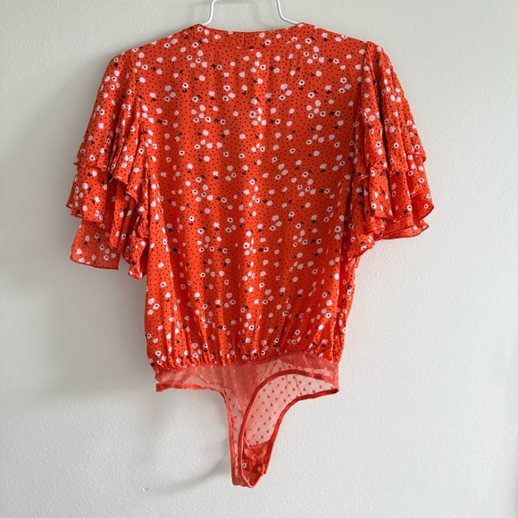 Intimately Free People Call Me Later Printed Bodysuit Top Size XS - Picture 7 of 10